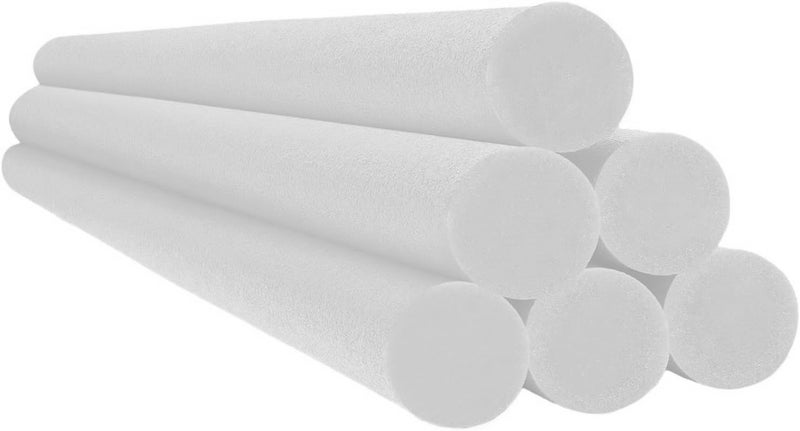 Chochkees White Pool Noodles 52" x 2.5" Inch Swimming Solid Core Foam Tube, Floating Thick Noodles for Floating, Pool Accessories - Image 1